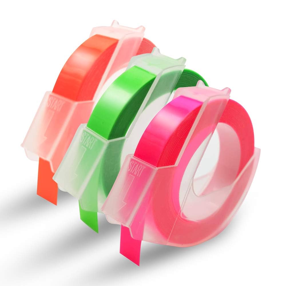 ダイモ テープセット Amazon | 互換 ダイモ テープ 蛍光ピンク 蛍光グリーン 蛍光