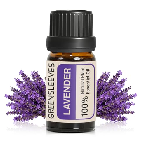 GREENSLEEVES Lavender Essential Oil, 10ml Pure Plant-Based Fragrance Oil for Aromatherapy, Essential Oils for Diffuser, Air Freshener, Massage, Bath Bomb, Scented Candle Soap Making