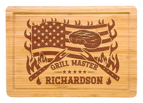 Tabla de cortar rectangular en madera personalizada miniatura 1