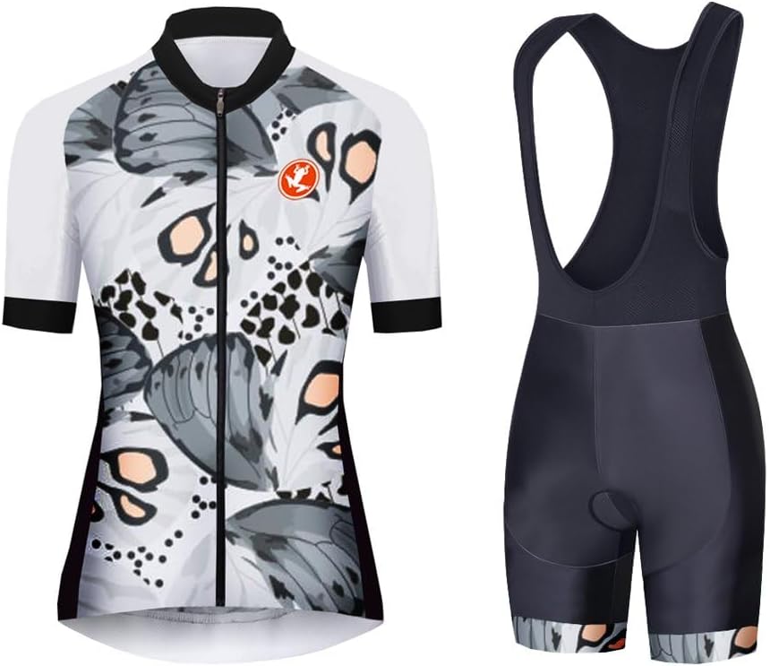 Cool Summer Cycling Jersey with Bib Shorts Suit for Women Bike Clothes Set