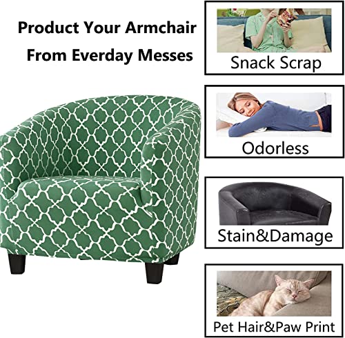 Funda elástica estampada OBASDFD para sillón individual lavable y ajustable 7