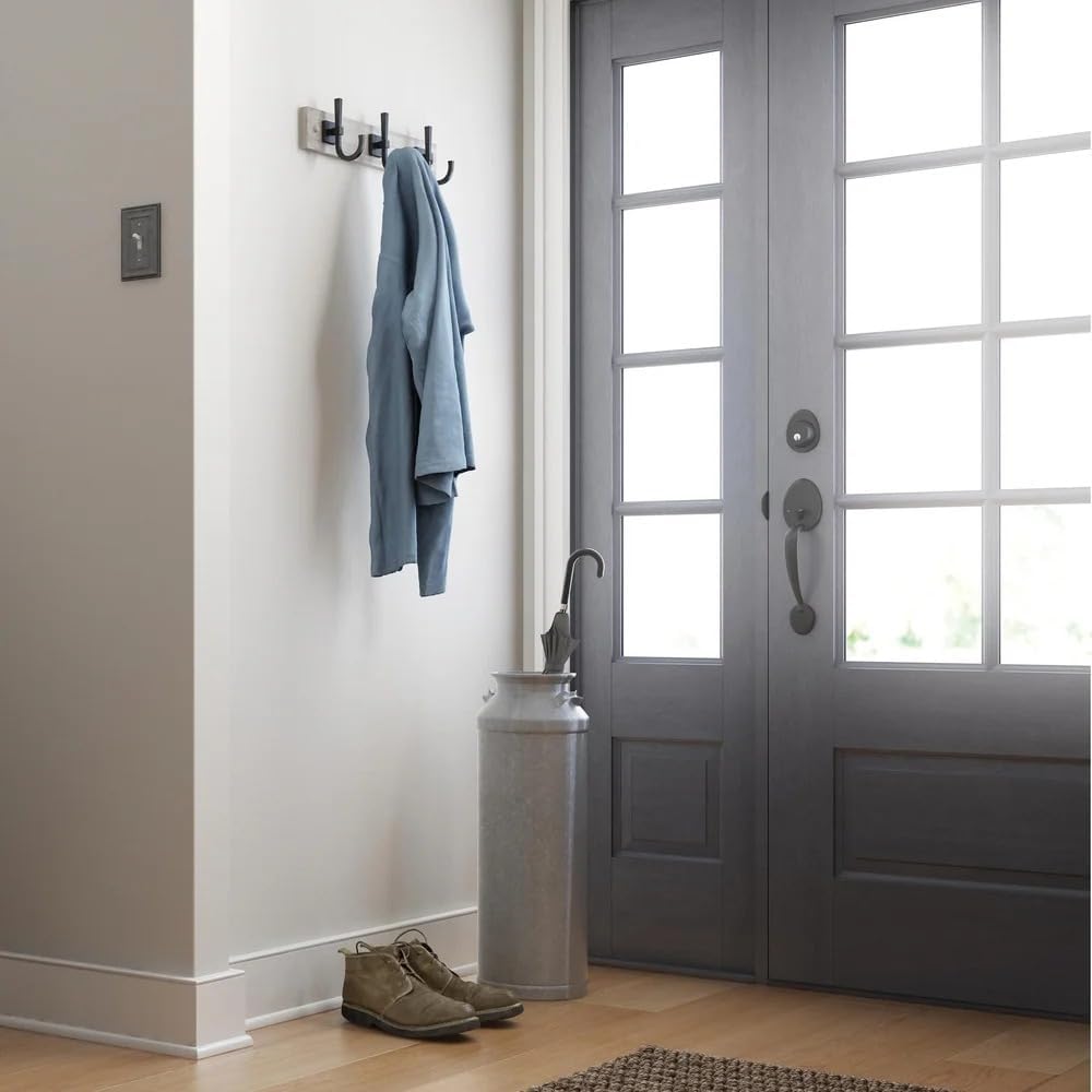 18" Wall Mount Coat Hook Rack, 3-Hook Hanging Organizer for Clothes, Towels, Purses – Wall-Mounted Hooks, Entryway, Kitchen, Closet Storage