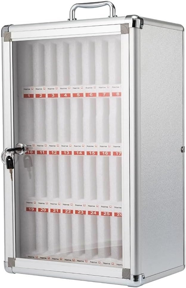 36-Slot Silver Mobile Phone Locker – Secure Storage Boxes for Classrooms, Offices, Schools & Factories – Ideal for Events, Meetings & Workplaces
