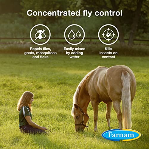 Farnam Repel-X pe Concentrated Fly Spray for Horses, Just Add Water 16 Ounces