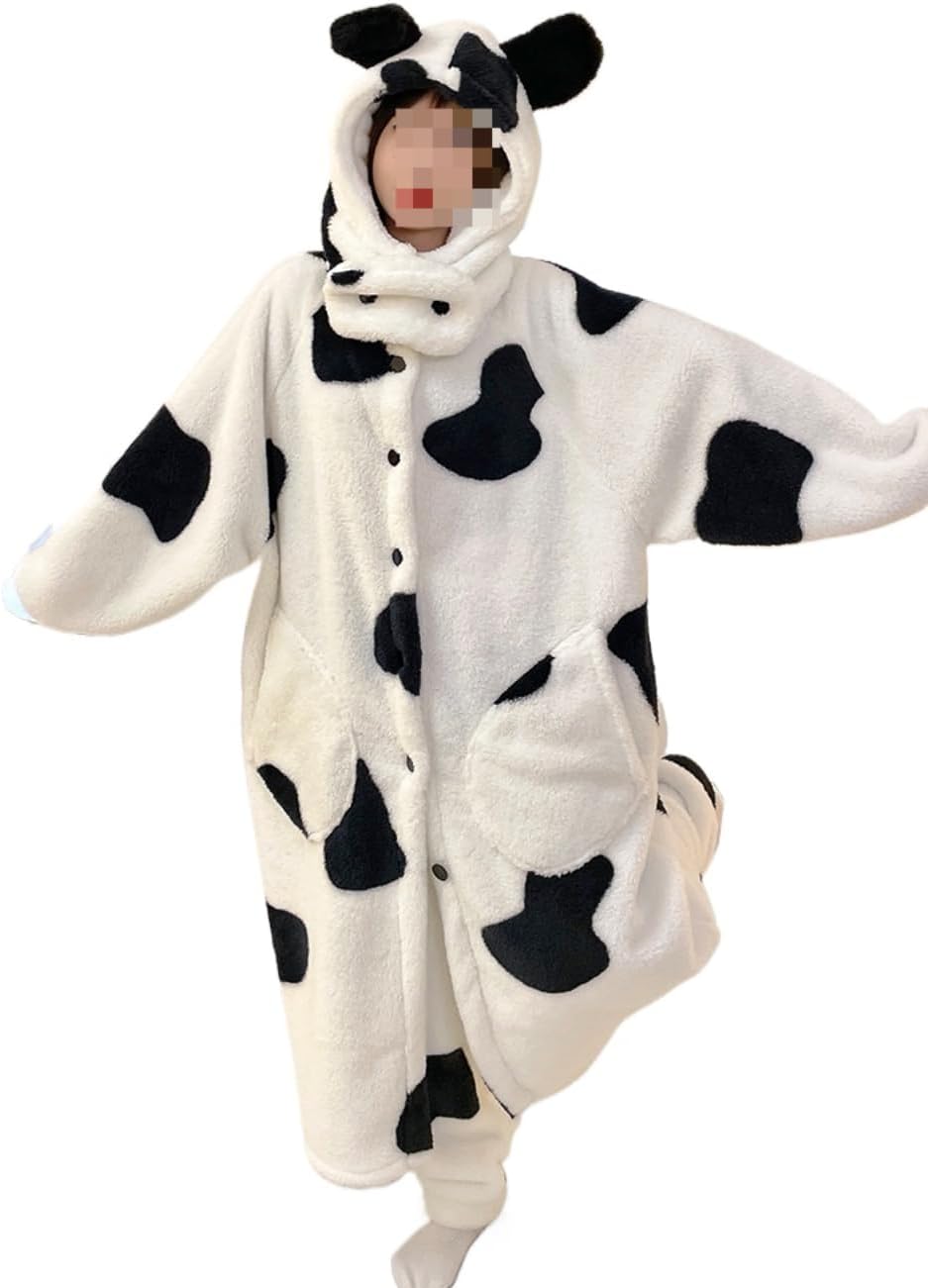 ZITEZHGO Cute Wearable Blanket Hoodie for Adult Women Men Kawaii Animal Fun Blanket Carpet Warm Cozy Hoodie Blanket Pajamas (Red Panda,XL)