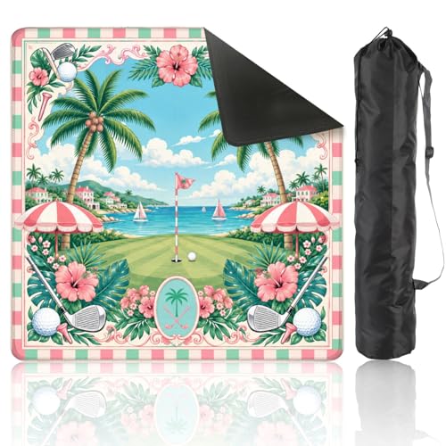 Mahjong Mat with Bag, 31.5 x 31.5 Inch Non Slip
