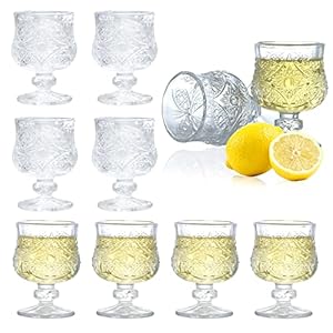 Cordial Glasses,1.7oz/50ml,Shot Glasses Set of 8,shot glasses with stem/tequila shot glasses/Sherry glasses