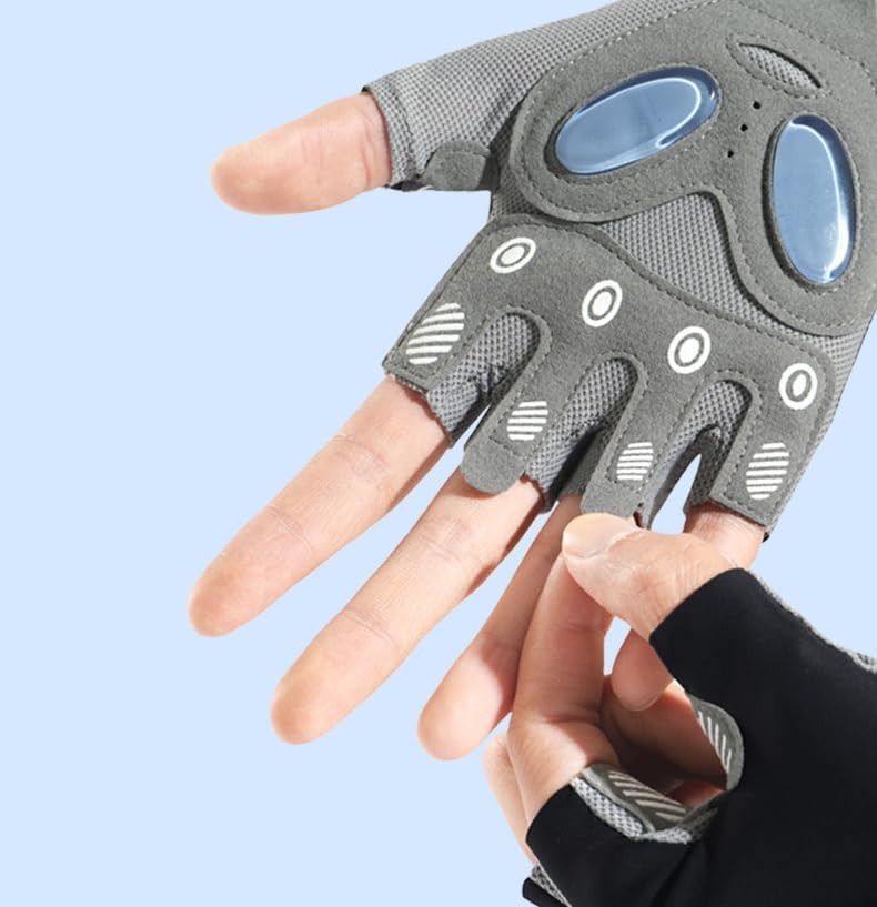 Women Mesh-Fingerless-Workout-Gloves,Breathable-Cycling-Gym Lightweight-Sport-Gloves with Non-Slip