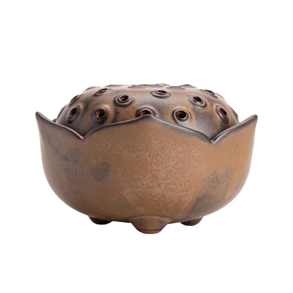 SUNESA Räucherstäbchenhalter Weihrauchbrenner, antike Keramik -Lotus -Kern -Sandelholz -Weihrauchhalter -Tee -Tee -Keramonie Buddhist Hall Room Meditation Ornamente Räucherstäbchen Halter