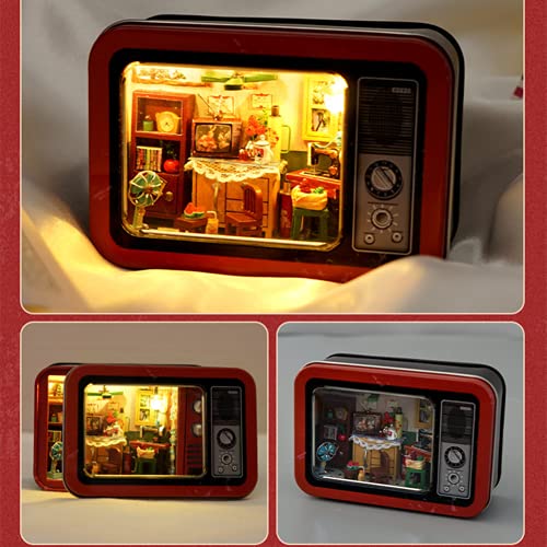 Montidey Retro Diy Miniature Dollhouse Kit With Furniture Age Of Innocence Series Wooden Doll House With Led Light Childhood Memories Handmade Tinplate Box Creative Toys Birthday Gifts #TOP3