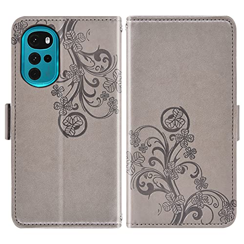 Funda Moto G22 antiavalanchas de golpes con billetera gris 5