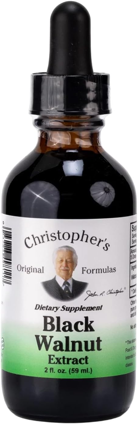 Christopher's Original Formulas Black Walnut Extract, Herbal Liquid Supplement, 2 oz - Pack of 2