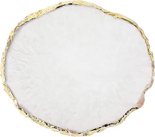 Resin Nail Art Palette, Mixing Palette Nail Polish Color Mixing, Palette Manicure With Tool Golden Edge, Nail Holder Nail Painting Display Board for Nail DIY Supplies (white)
