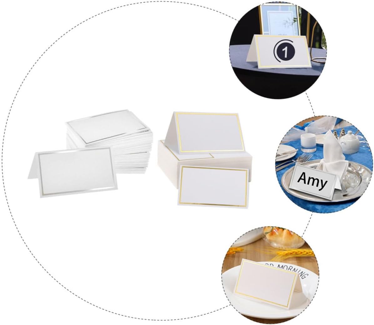 200pcs Bronzing Design Textured Table Tent Cards Elegant Place Cards for Weddings Parties and Events Blank for Seating Arrangements Chic Party Reserved