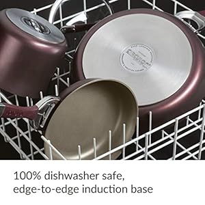 Circulon Symmetry Dishwasher Safe Hard Anodized Nonstick Cookware Pots and Pans Set 11 Piece Chocolate