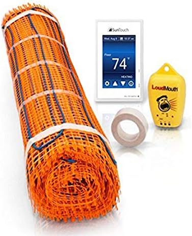 SunTouch TapeMat Electric Under Floor Heating Kit with Command Touch Programmable Thermostat 120V, 2.0' x 75.0' (150 Sq. Ft.), Orange