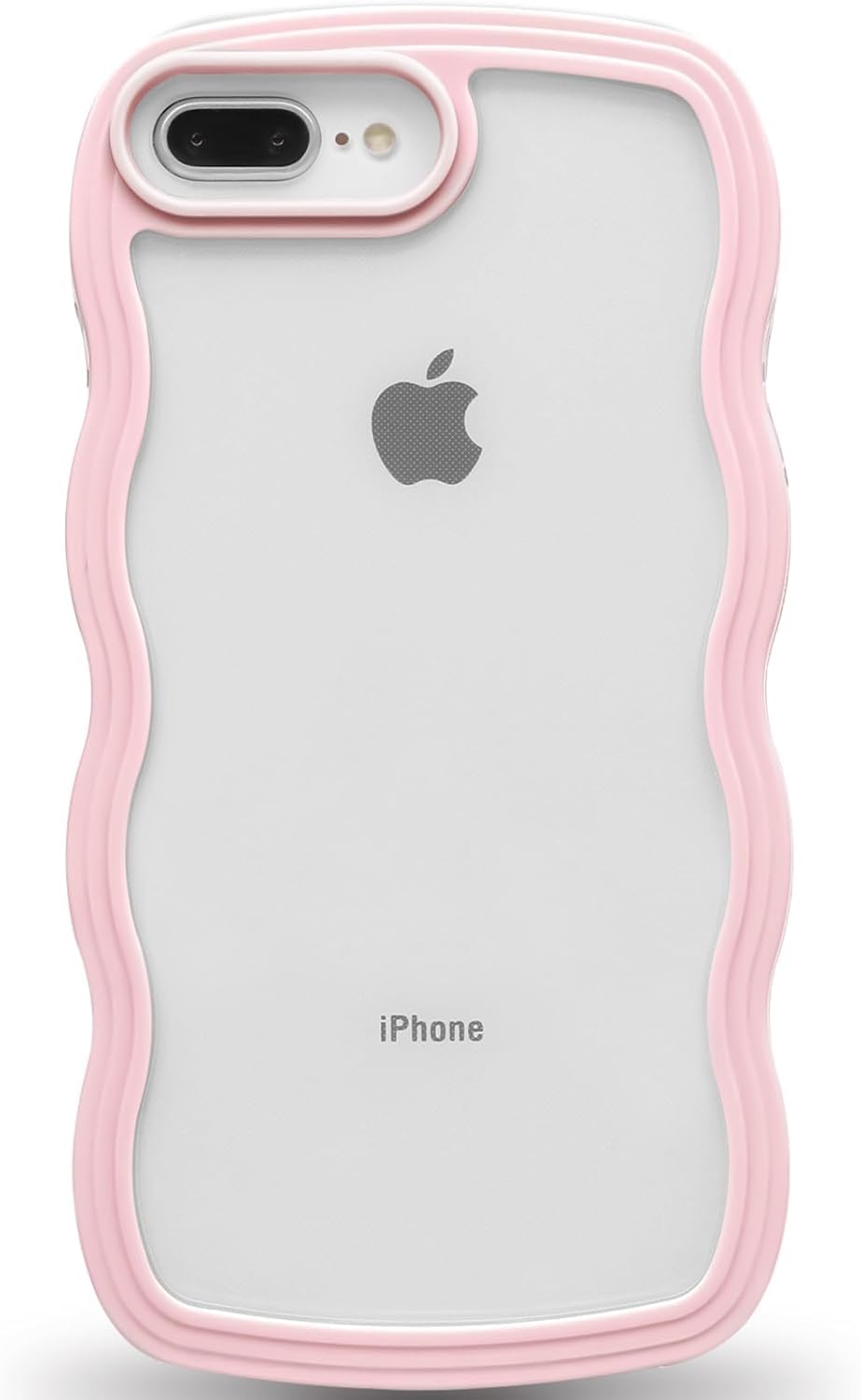 Cat Care Mobile Phone Case Compatible with iPhone 7 Plus/iPhone 8 Plus, Transparent, Aesthetic, Curly Mobile Phone Case for Women, Girls, Cute Wave Design, Silicone TPU Bumper Protective Case (Pink) (B0DJ68S76V) Amazon Price History, Amazon Price Tracker