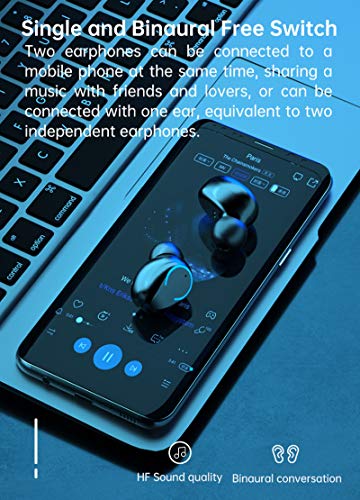 RUIMING F9-47 Fone de ouvido com visor digital LED TWS Fone de ouvido Bluetooth 5.1 Fone de ouvido e