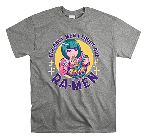 T-shirt Ra-Men Girl unisexe gris S fini les vêtements basiques et ternes