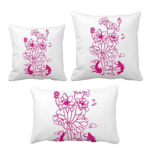 Coussin fleur de lotus pour une ambiance zen sur le canapé - 2