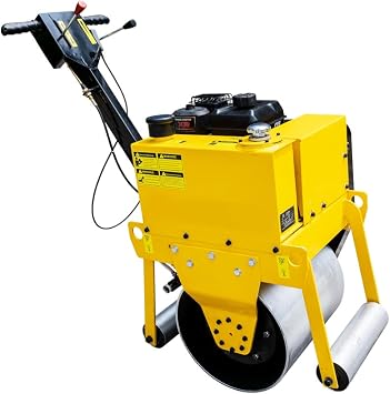 Walk Behind Lawn Roller, Vibratory Compactor Concrete Finishing Tools, Fully Hydraulic Asphalt Compactor for Road Construction, Handle Fuel Powered Road Roller, SKD-450