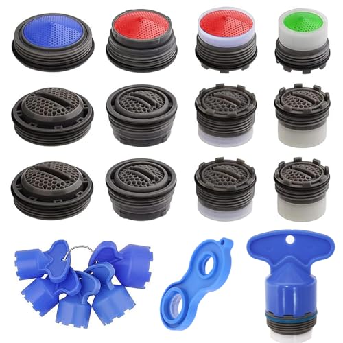 Recopilación de Filtros para grifo los más solicitados. 46 19 Aireador de Grifo Lavabo de Baño Aireador de Llave para Fregadero Cocina 15/16 Pulgadas Piezas de Grifos Repuesto con Carcasa de Latón Restrictor de Caudal Filtro de Grifo Con...