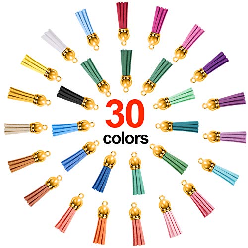 Duufin 120 Pcs Acrylic Keychain Blanks Craft Tassel Set Including 30 Pcs Transparent Keychain Blanks(2 inches) 30 Pcs Key Rings with Chain 30 Pcs Jump Rings and 30 Pcs Keychain Tassels - Thumbnail 4