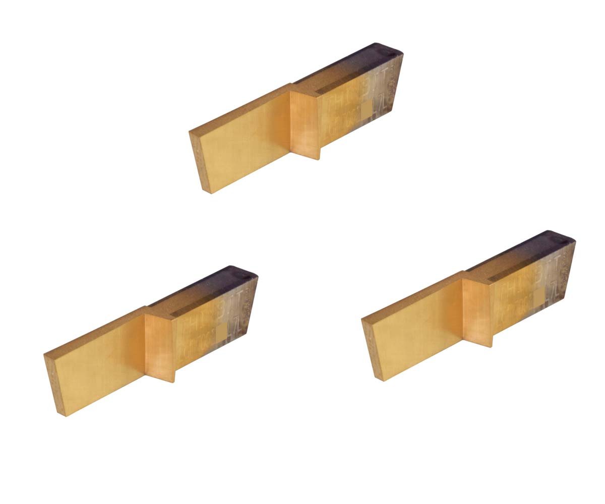 THINBIT 3 Pack LGPT062D5L7LC 'L' Series, TiN Coated Carbide, Parting Insert for Stainless Steel Without Interrupted Cuts