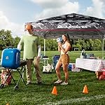 Quiksilver 10x10 Pop Up Canopy – UPF 50+ Outdoor Beach Tent with One-Push Setup – Portable Shade Shelter for Beach, Tailgate, Festivals, Camping – Water-Resistant Folding Gazebo with Wheeled Bag - Image 2