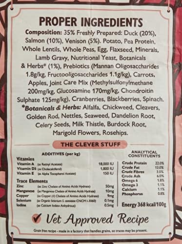 Lily's Kitchen Duck, Salmon and Venison Natural Grain Free Complete Adult Dry Dog Food (12 kg)