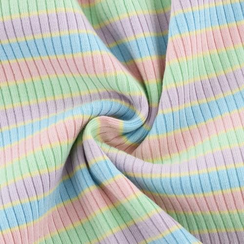 Image of POBIDOBY Rainbow Long Sleeve Shirts for Girls, 1 Pack