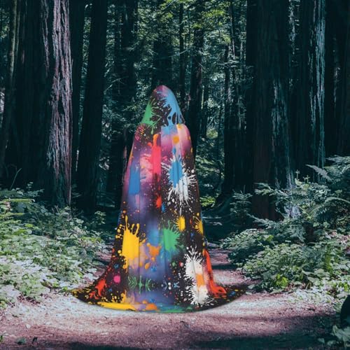 Cape à capuche pour affirmer votre singularité grâce à son imprimé coloré - 6