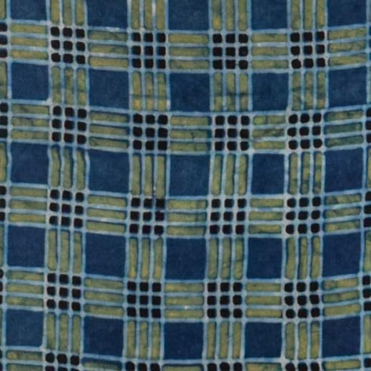 Image of Ethnics of Kutch Womens's Ajrakh Modal Silk Natural Dye Hand Block Print Unstitched Kurta Fabric