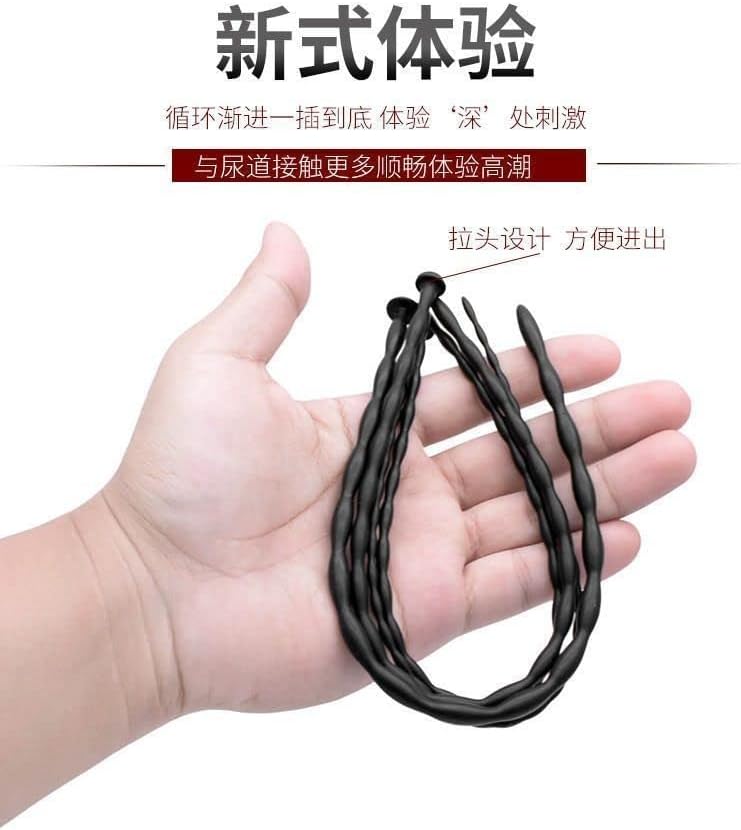 Miniatura 6 de Juego de 8 piezas de dilatador de pene masculino de silicona para vara uretral, obstrucción uretral, expansión de polla, enchufe de estimulación,