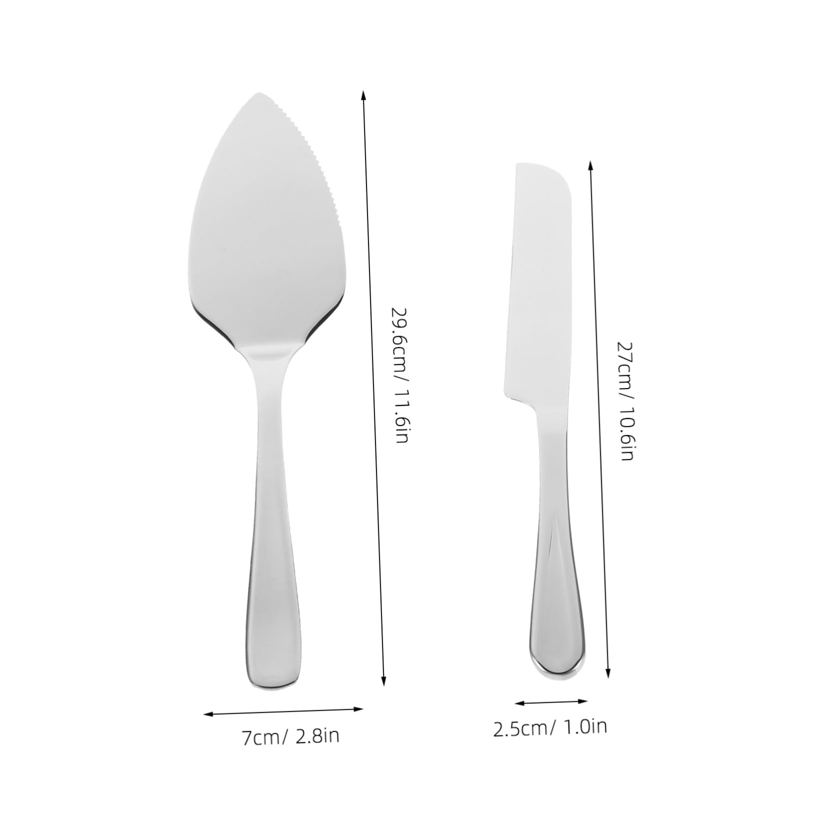 SOLUSTRE Multi-piece Cake Cutting Set Serrated Knife Spatula for Cheesecake Wedding Cakes