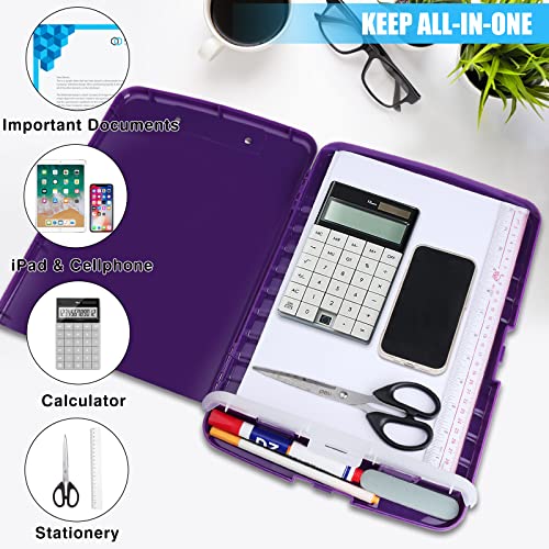 Tfdlcg Zm Clipboards With Storage Heavy Duty,High Capacity Nursing Clipboards With Pen Holder,8.5X11 Clip Boards With Low Profile Clip,Side Opening,A4 Letter Size For Office, School And Home (Purple) #TOP1