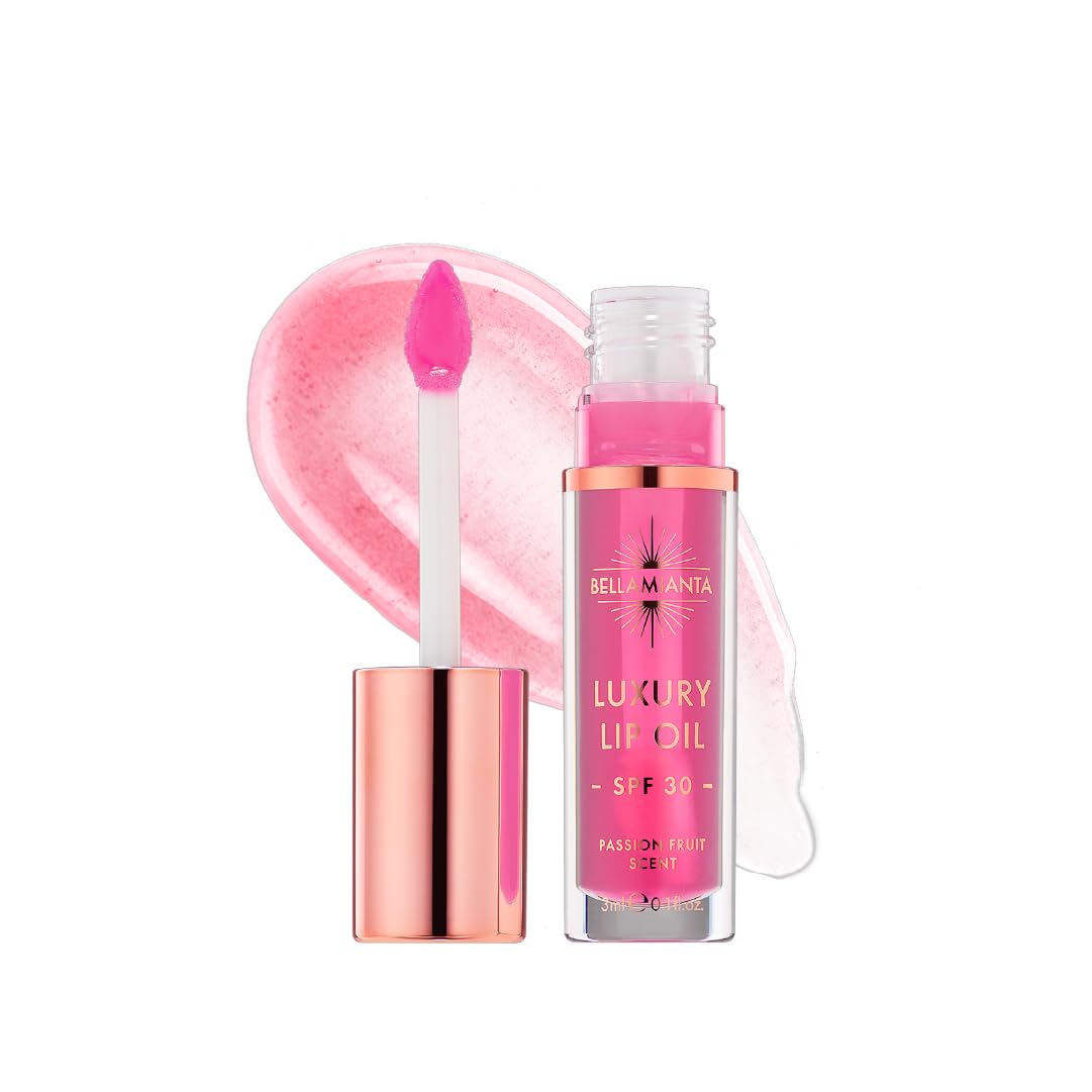 Bellamianta Luxury Lip Oil, SPF 30, Glossy Plump, 3ml, Pink