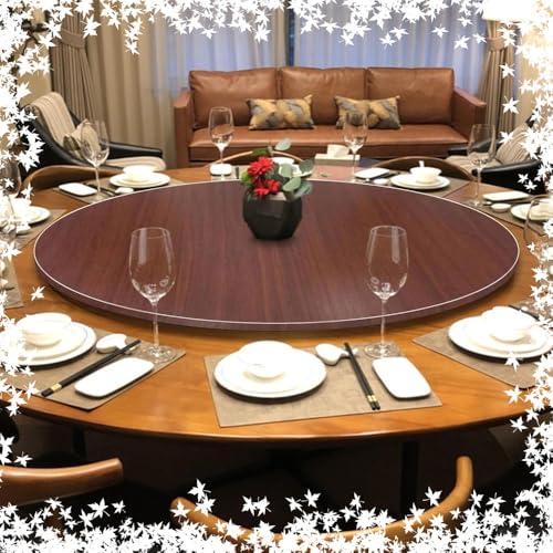 DAQXYH 80cm Bandeja Giratoria Grande Para Mesa De Comedor, Bandeja Giratoria Para Servir En La Cocina Del Hogar, Bandeja Giratoria De Madera Lazy Susan, Organizador De Mesa Giratorio Redondo, 6 Colore