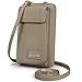 S-ZONE Damen Handy Schultertasche Umhängetasche Shopper Handytasche Cross Body Kleine Geldbörse aus PU-Leder mit Kartenfächer Reißverschluss Passt Handy unter 6,5 Inch