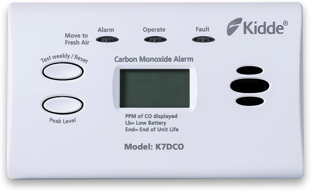 7DCOC 7DCO Kidde Carbon Monoxide Alarm, White
