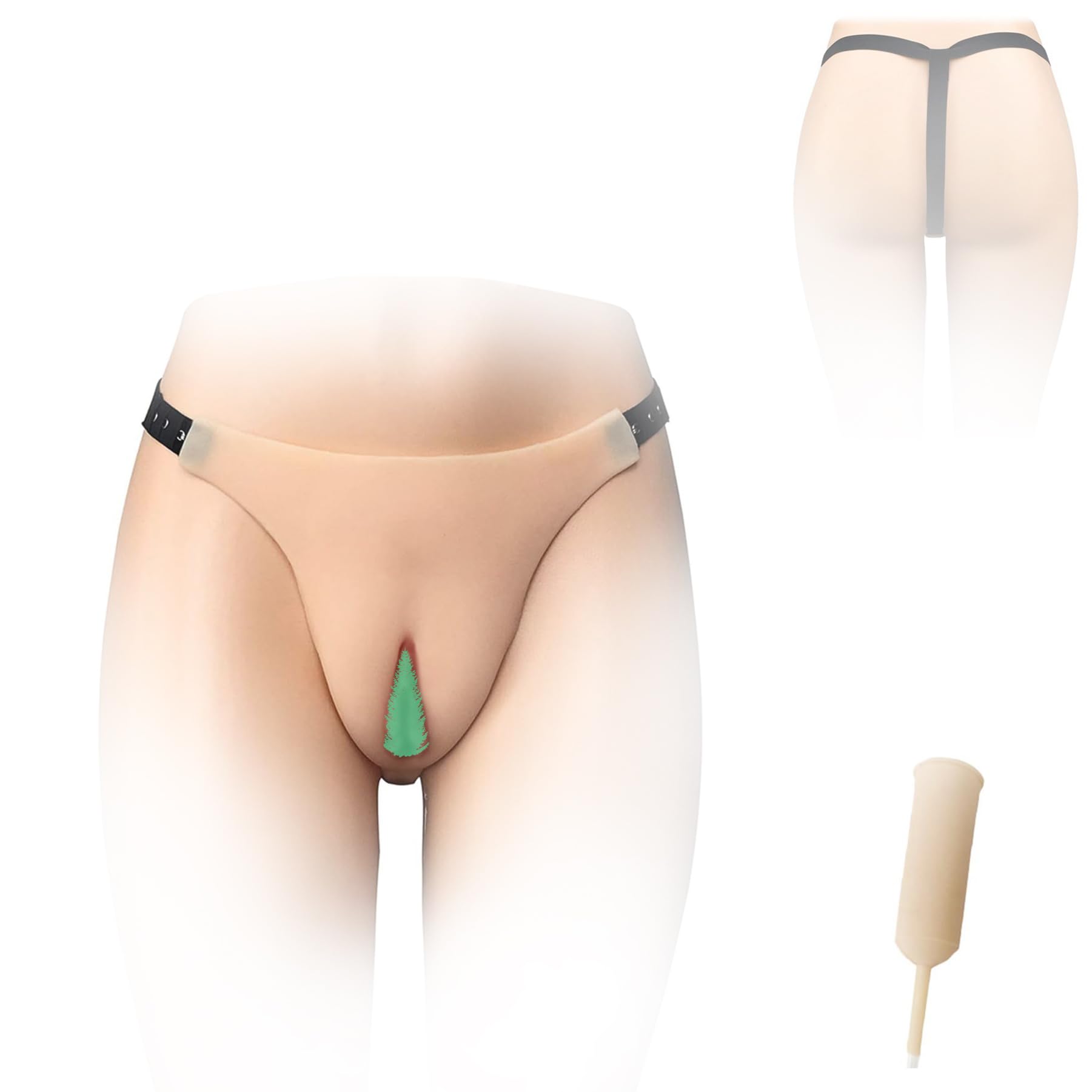 Culotte De Vagin en Silicone Faux Culotte De Chameau Réaliste Culotte Gaff pour Homme pour Travesti Transgenre