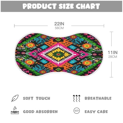 Kigai Aztec Baby Burp Cloths Extra Soft and Absorbent Burping Rags Cotton Burping Clothes Baby Washcloths for Newborn Boys Girls - 1 Pack4