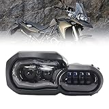KAKABAS Motorcycle LED Headlight for F800GS, Front Head Light Lamp with High and Low Beams DRL Compatible with BMW F800GS/F800GS Adventure/F800R/F700GS/F650GS Accessories