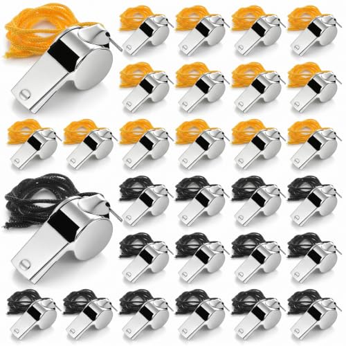 200 silbatos profesionales de acero inoxidable con cordón miniatura 1
