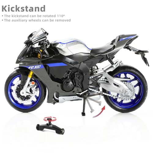 image for Risopen Compatible for Yamaha YZF-R1M 1000R Motorcycle Model Toy 1:12 