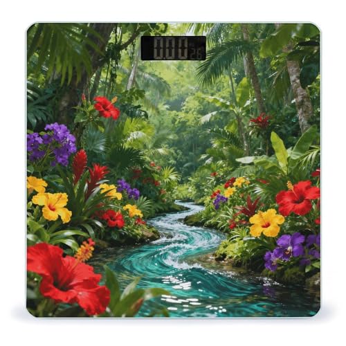 Báscula digital de baño Tropical Wave con pantalla LCD miniatura 1
