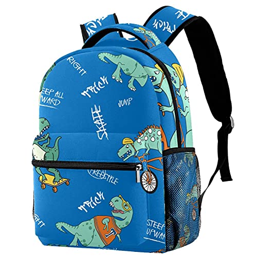 Sac à dos voyage dinosaure bleu pour ne plus jamais perdre la gourde de votre enfant