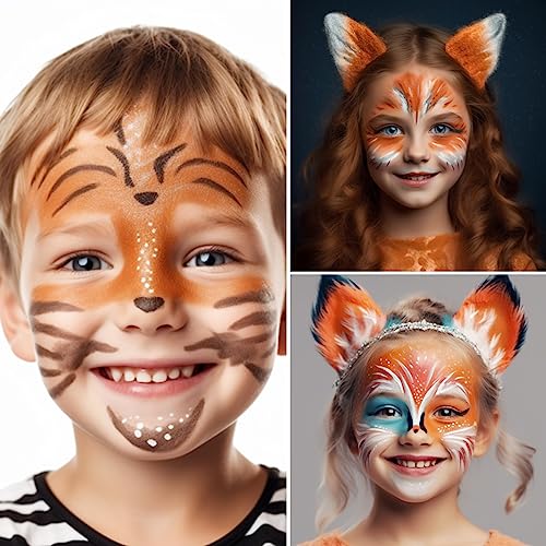 Image of BADCOLOR Orange Face Body Paint Stick, Cream Blendable Eye Black Full Body Paint Makeup for Halloween SFX Makeup Cosplay Joker Zombie Vampire Costume Parties