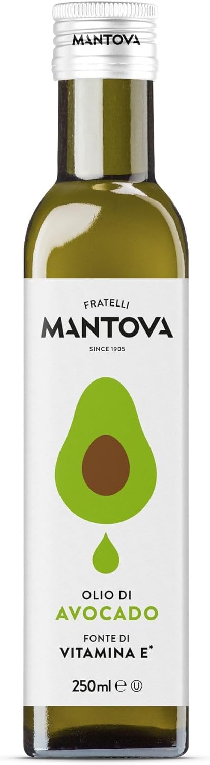 Fratelli Mantova Olio di Avocado Avocadoöl – Nutrazeutisches Öl – 100% natürlich und 100% rein – Gesundheit und Wohlbefinden – enthält natürlich Vitamin E 3x250 ml + Italian Gourmet polpa 400g
