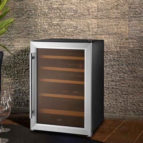 Image of Kaff 50 L Single Door Desktop Fridge (KWC 62, Wine Cooler, Black)